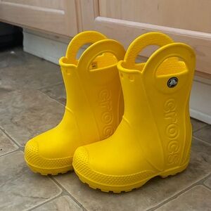 CROCS Toddler Bright Yellow Rain Boots